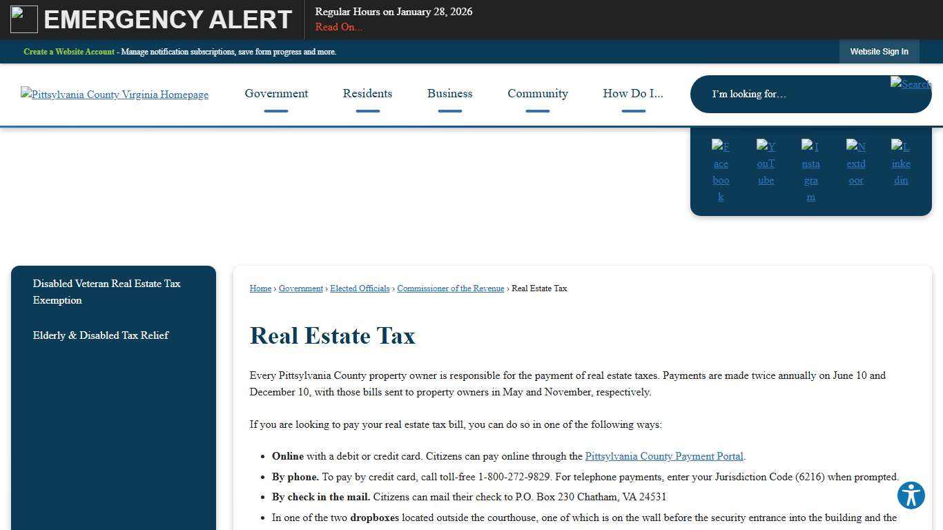Real Estate Tax Pittsylvania County, VA