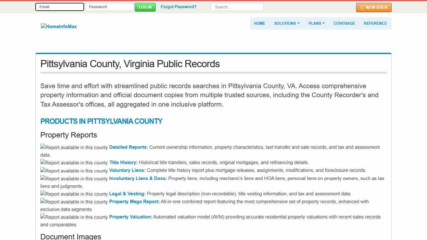 Pittsylvania County, Virginia Public Records & Documents Search HomeInfoMax